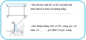 Giải Vở bài tập Toán 4, bài 31: Hai đường thẳng vuông góc -  Sách Chân trời sáng tạo